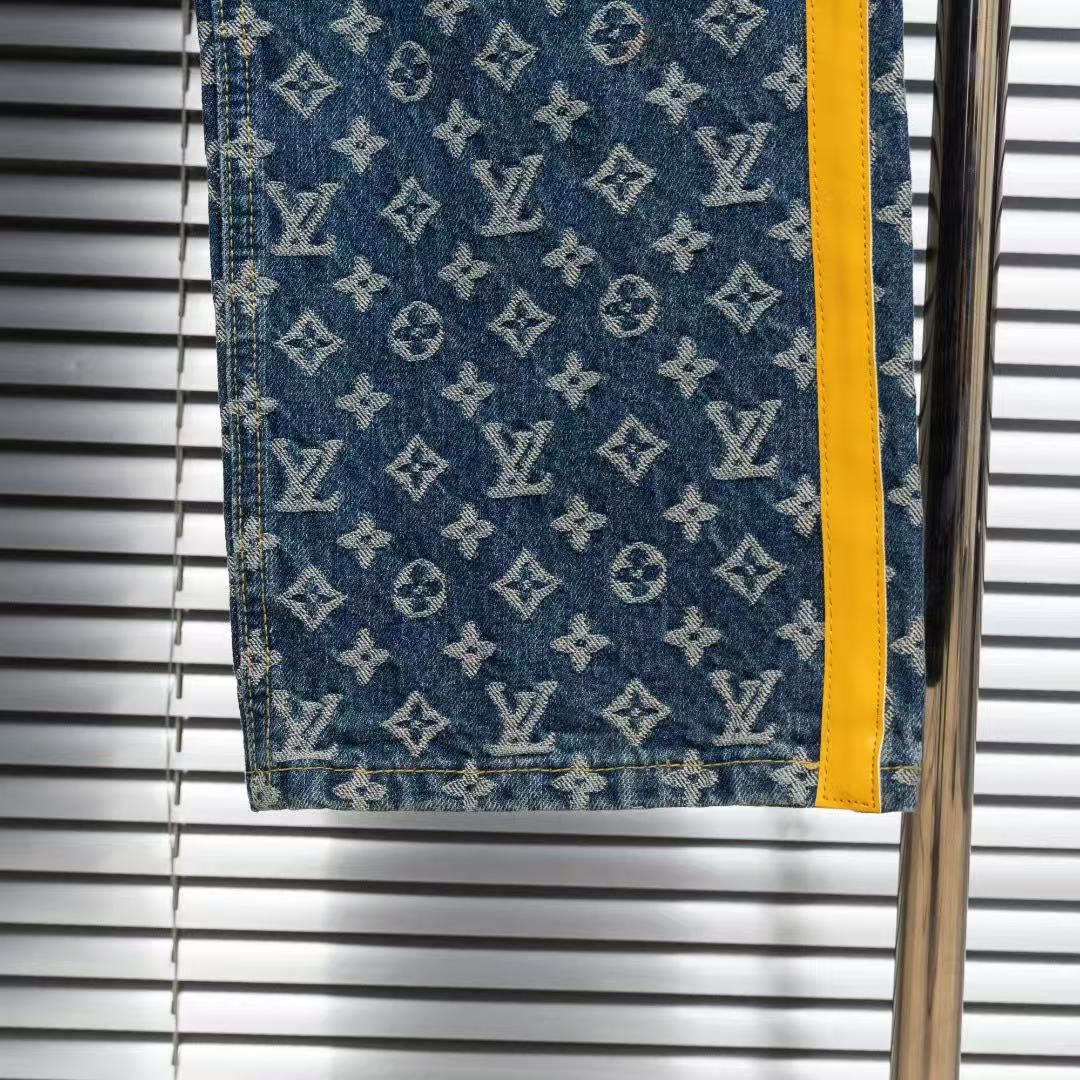 Louis Vuitton Logo-Embroidered Jeans