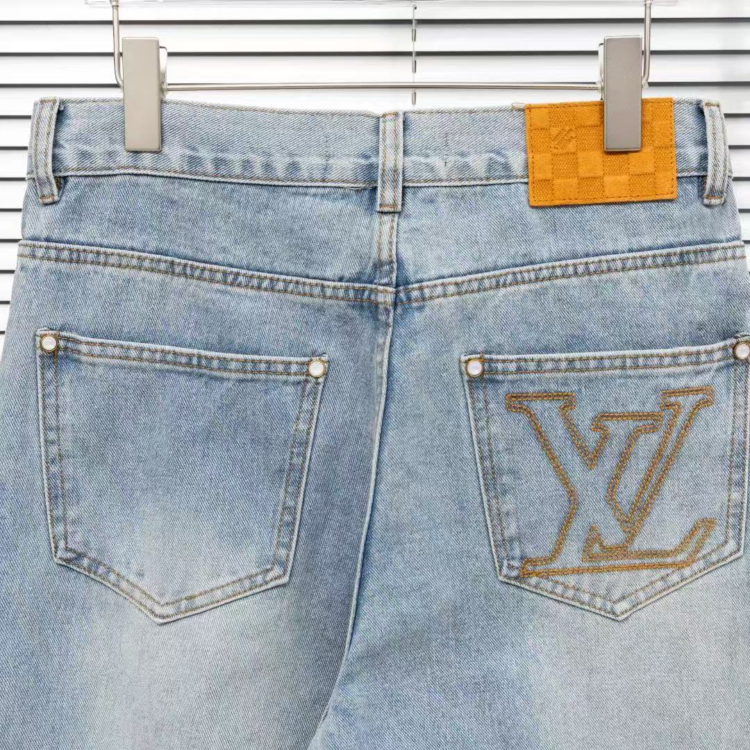 Louis Vuitton Logo-Embroidered Jeans