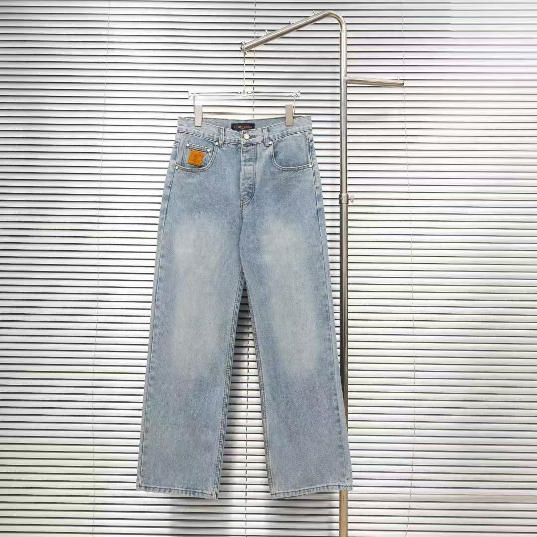 Louis Vuitton Logo-Embroidered Jeans