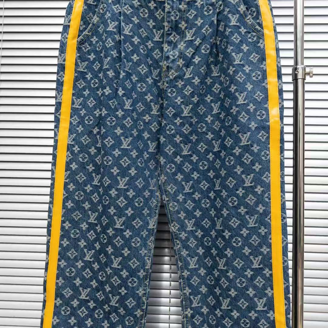 Louis Vuitton Logo-Embroidered Jeans