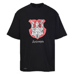 Balenciaga Antwerpen Crest Distressed T-Shirt – Black