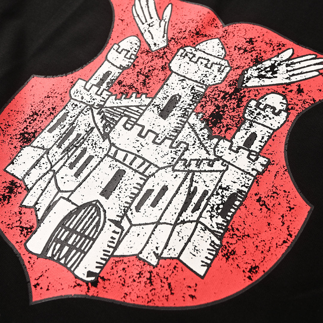 Balenciaga Antwerpen Crest Distressed T-Shirt – Black
