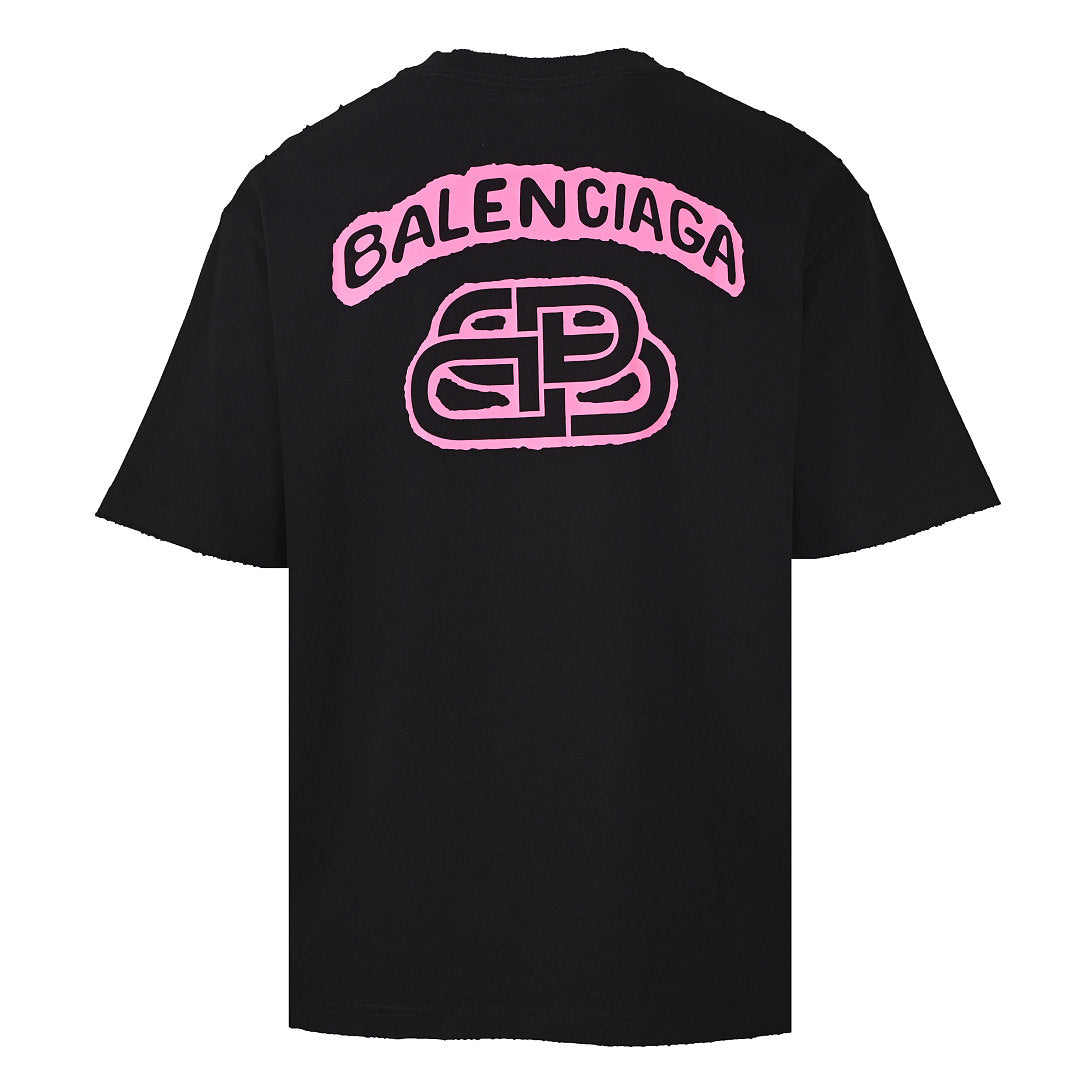 Balenciaga Graffiti Logo Oversized T-Shirt – Off-black