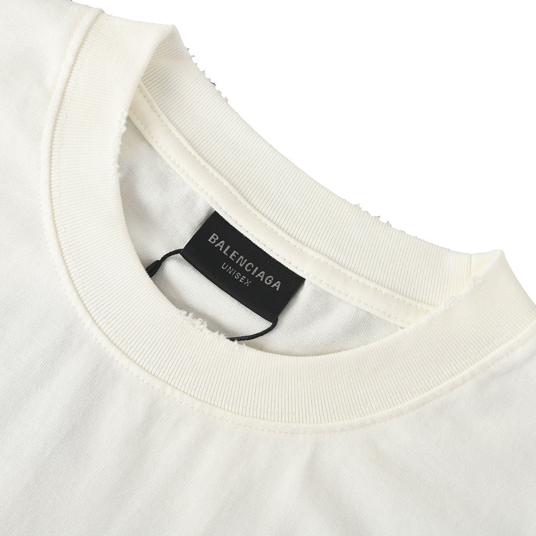 Balenciaga Graffiti Logo Oversized T-Shirt – Off-White