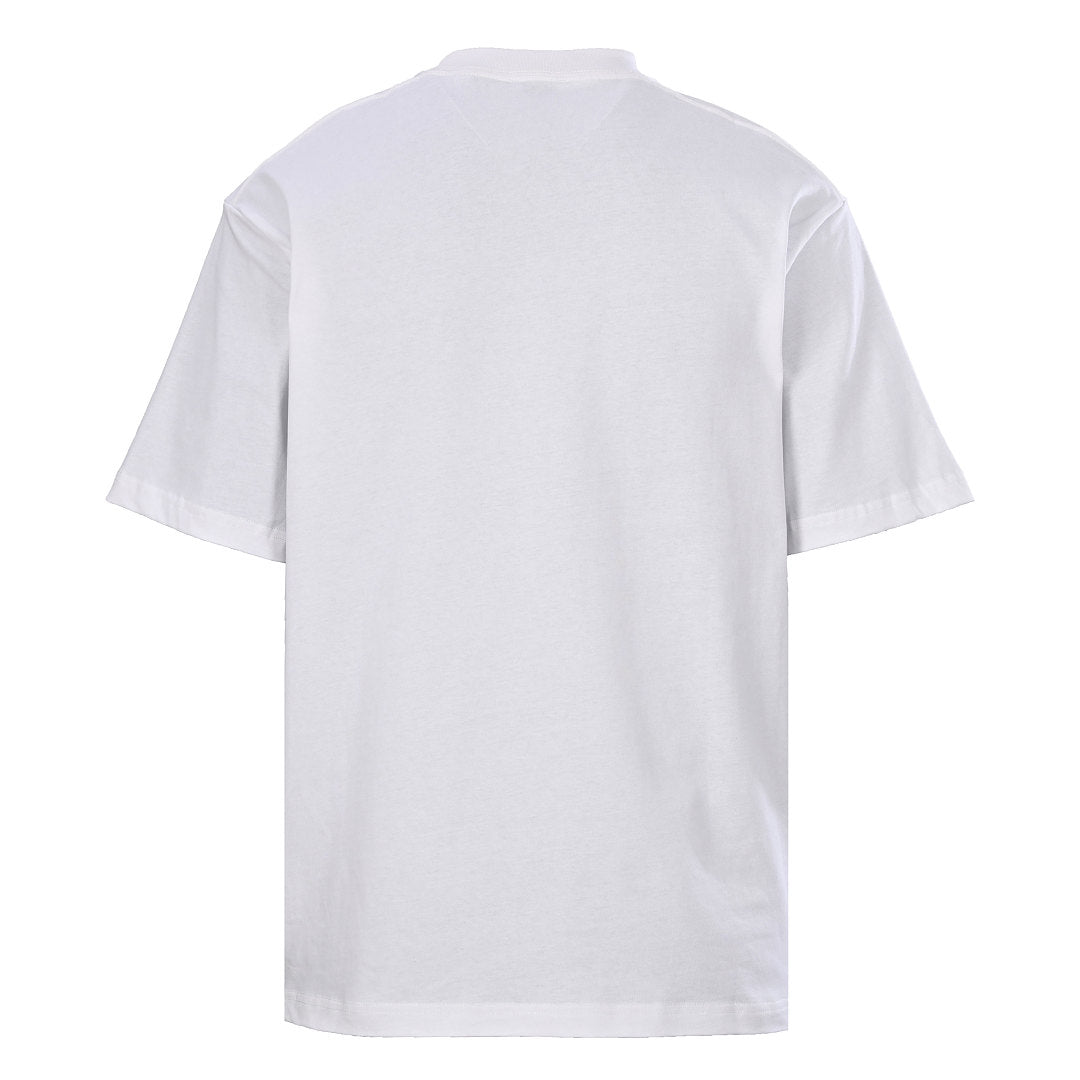 Burberry T-Shirt with Tape-Style Horizontal Stripe Overlay & Letter Print