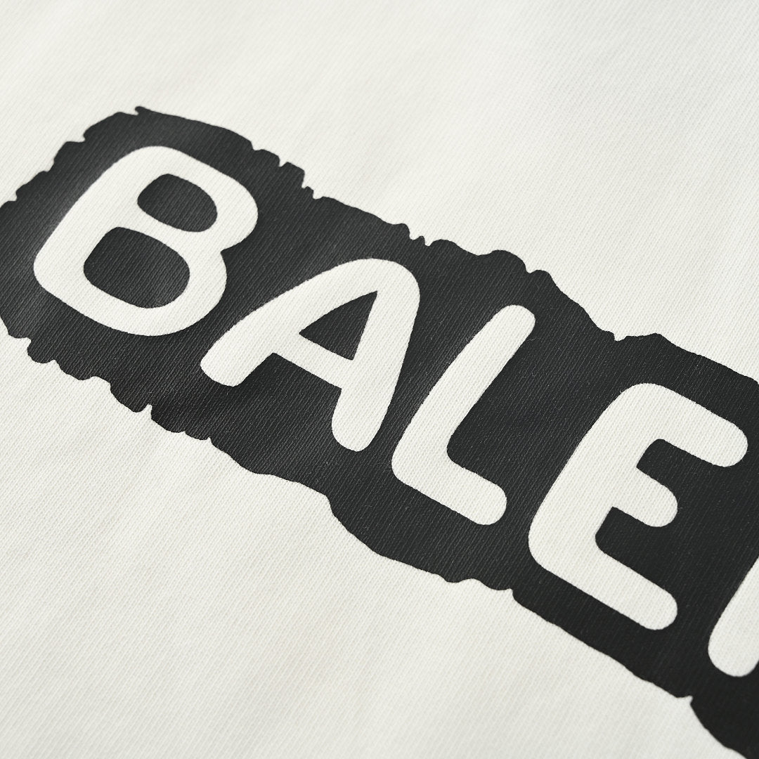 Balenciaga Graffiti Logo Oversized T-Shirt – Off-White