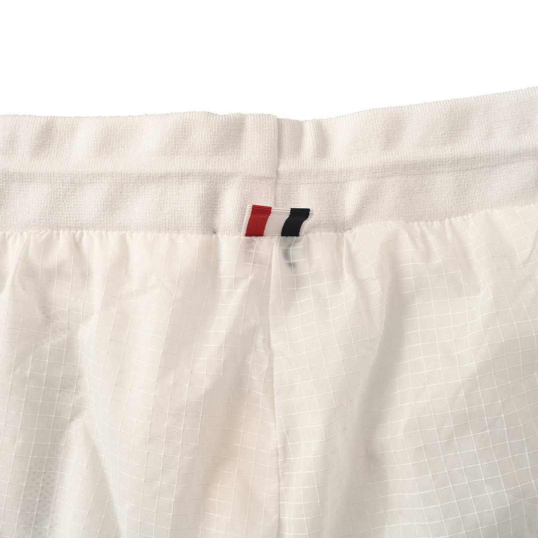 Thom Browne RWB Stripe Cotton Sport Shorts – White