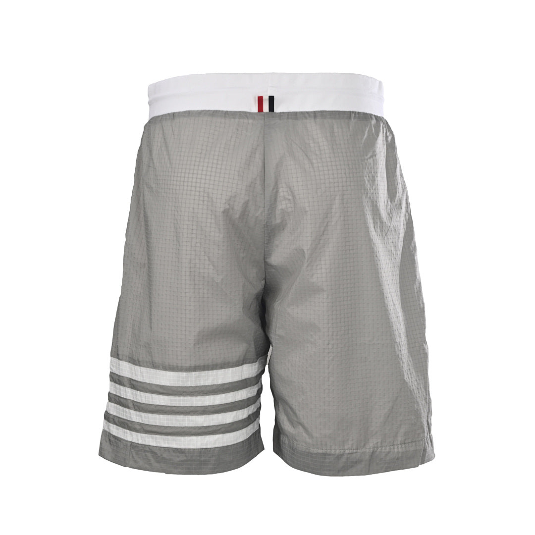 Thom Browne 4-Bar Ripstop Nylon Sport Shorts – Medium Grey