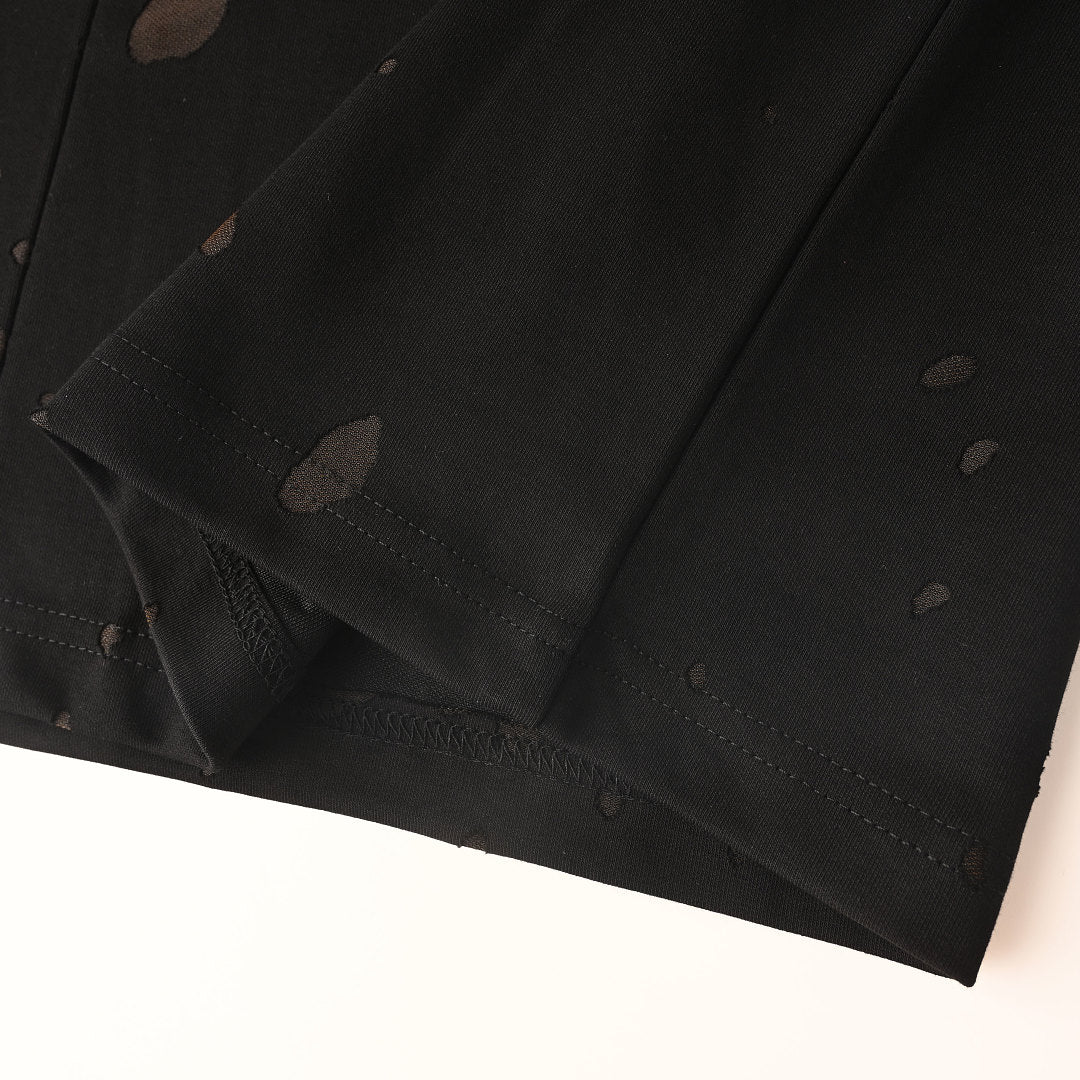 Givenchy Paris Destroyed Distressed Oversized T-Shirt – black