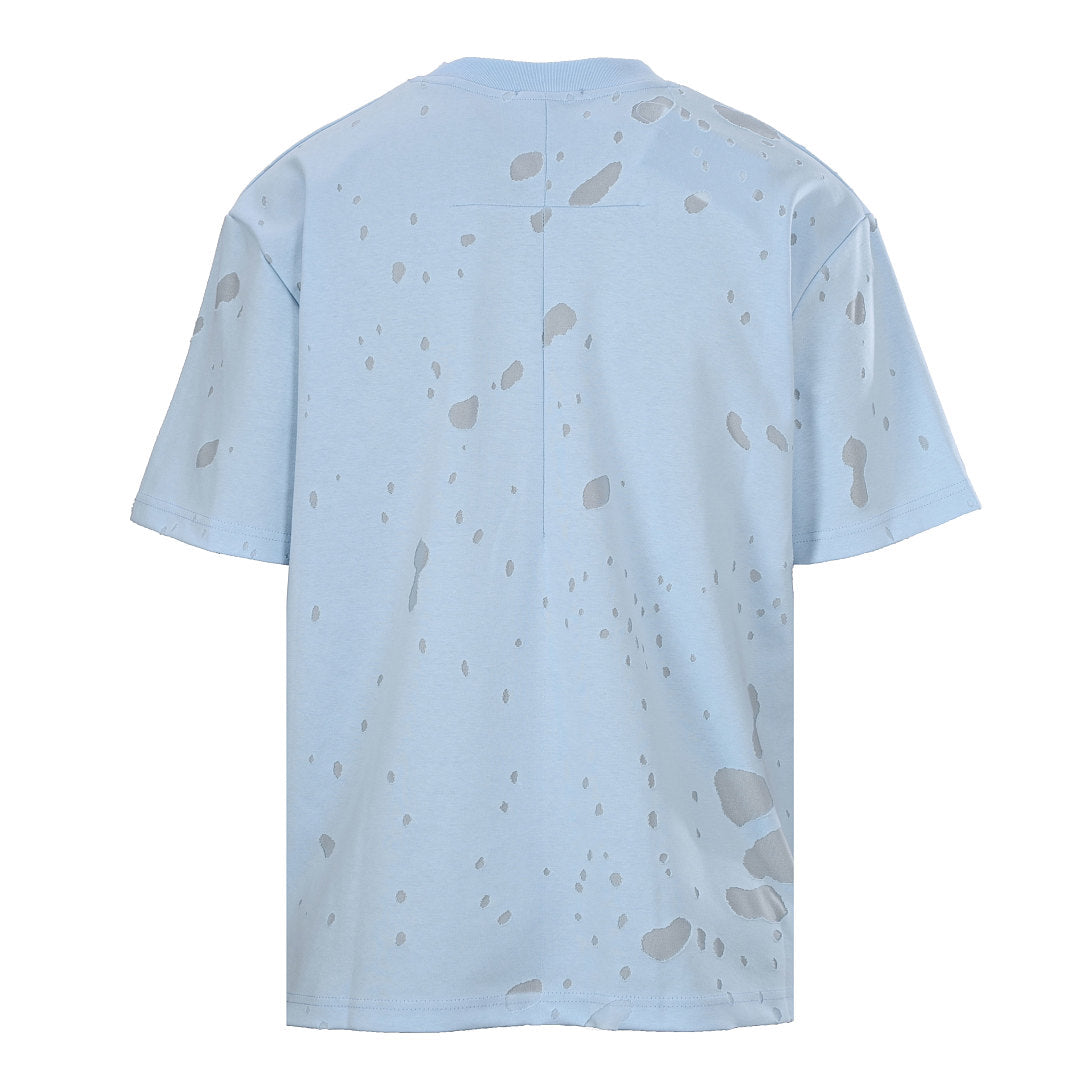 Givenchy Paris Destroyed Distressed Oversized T-Shirt – Sky Blue