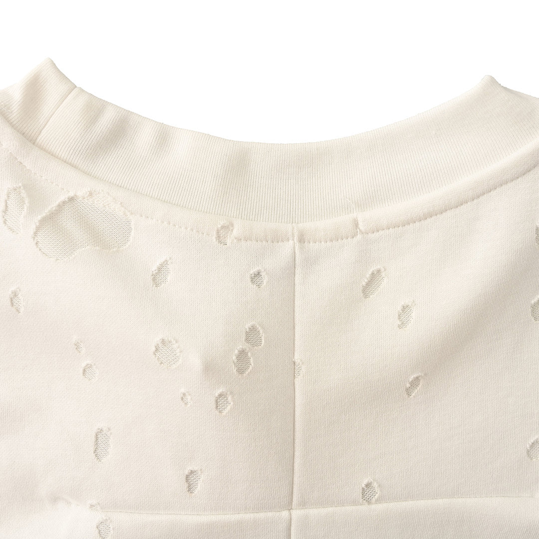 Givenchy Paris Destroyed Distressed Oversized T-Shirt – Light Grey