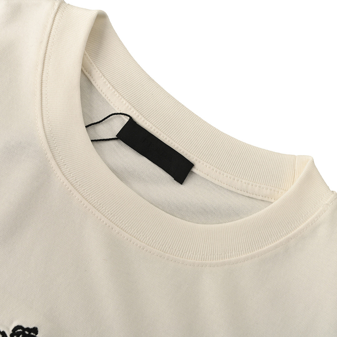 PRADA Knot Logo Embroidered T-Shirt