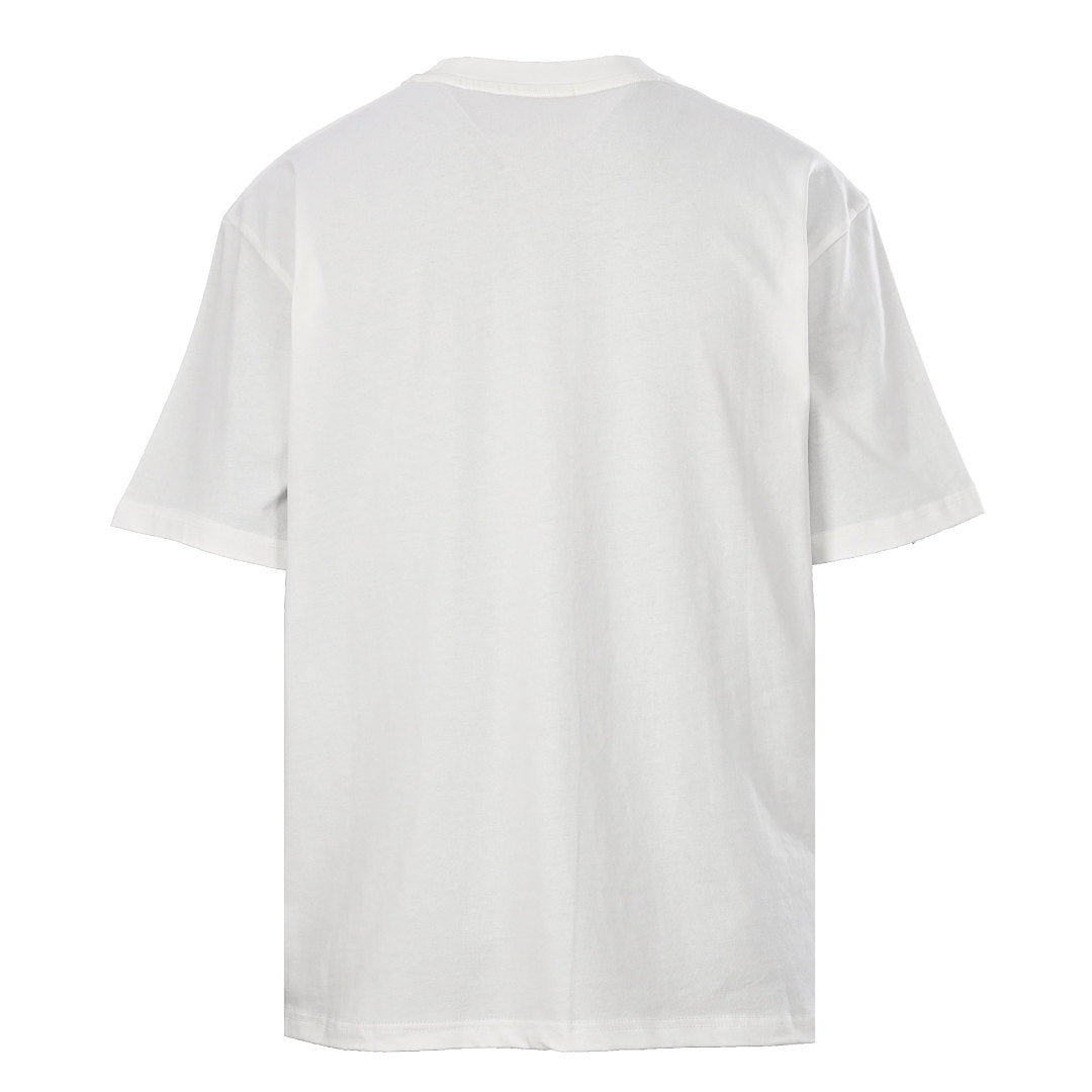 Fendi Roma FF Monogram Leather Pocket T-Shirt — White