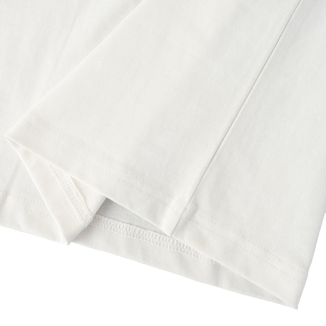 Fendi Roma FF Monogram Leather Pocket T-Shirt — White