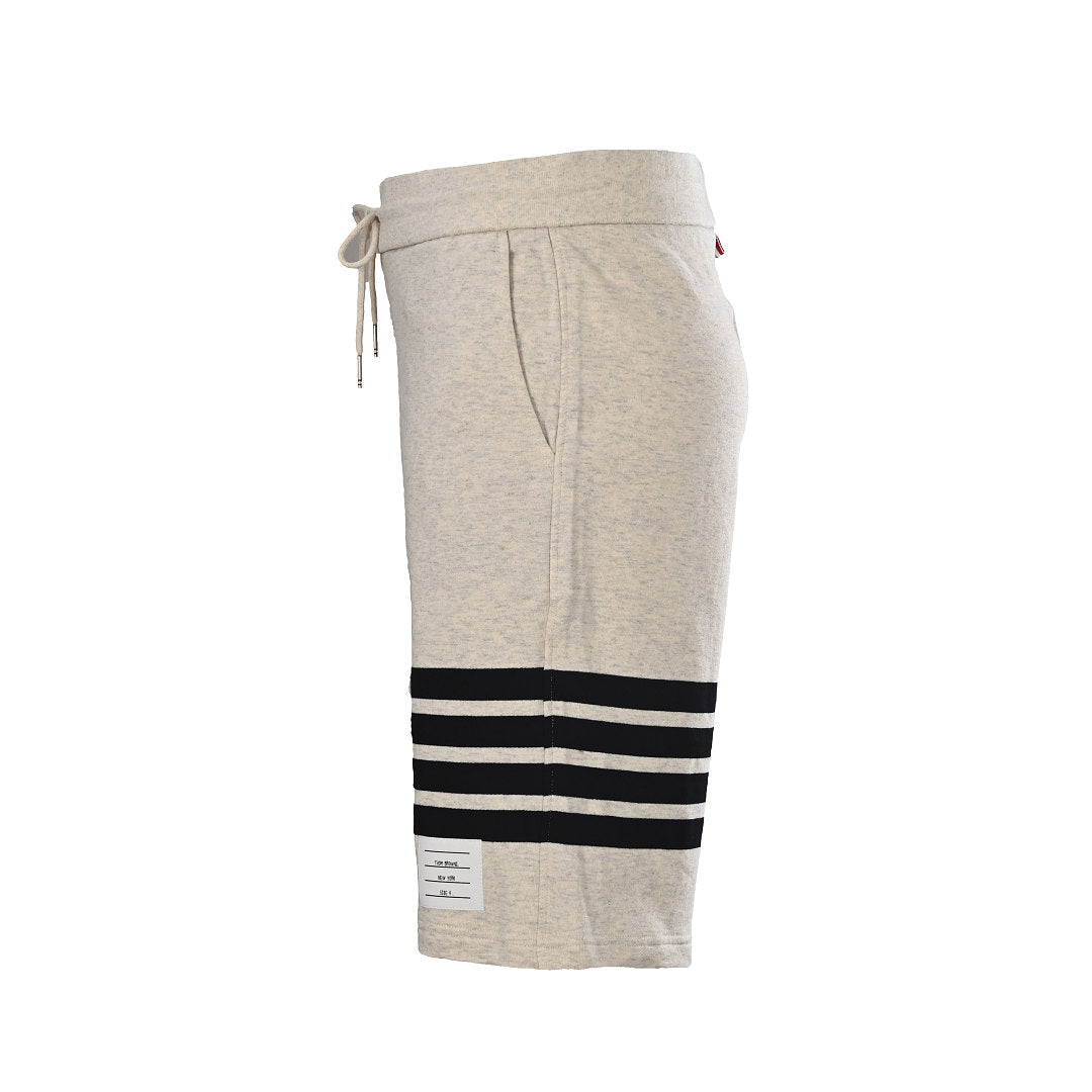 Thom Browne 4-Bar Stripe Sweat Shorts – Natural White