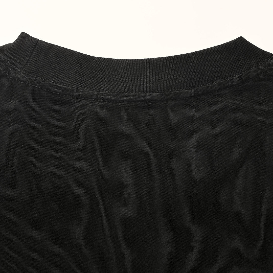 Fendi Roma Beaded & Embroidered Logo T-Shirt — black