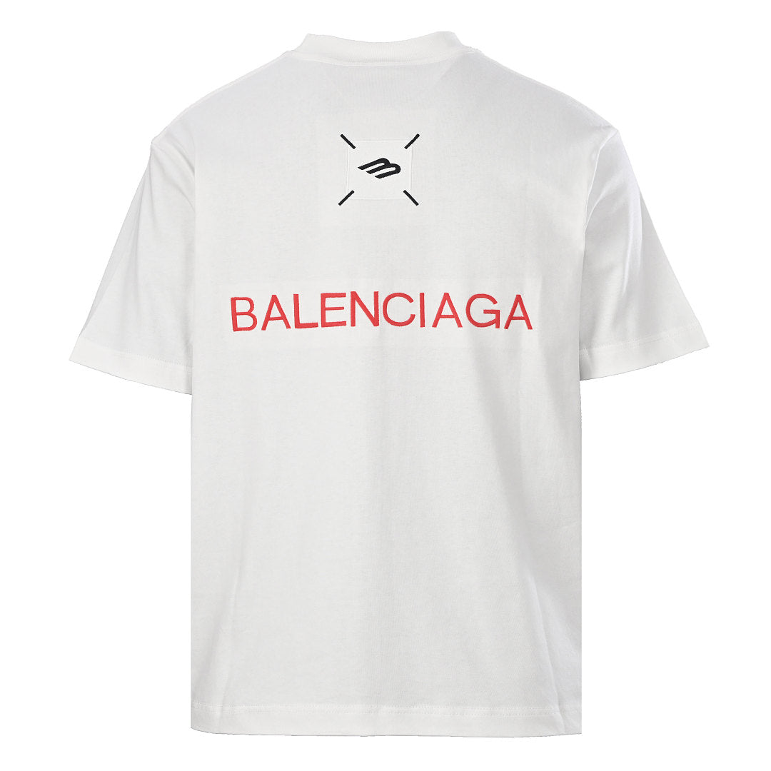 Balenciaga B Badge Patch Oversized T-Shirt – White