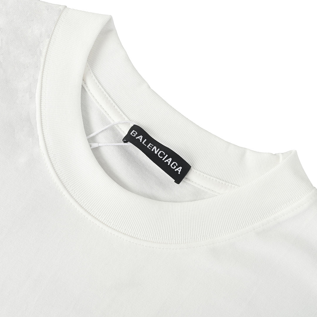 Balenciaga B Badge Patch Oversized T-Shirt – White