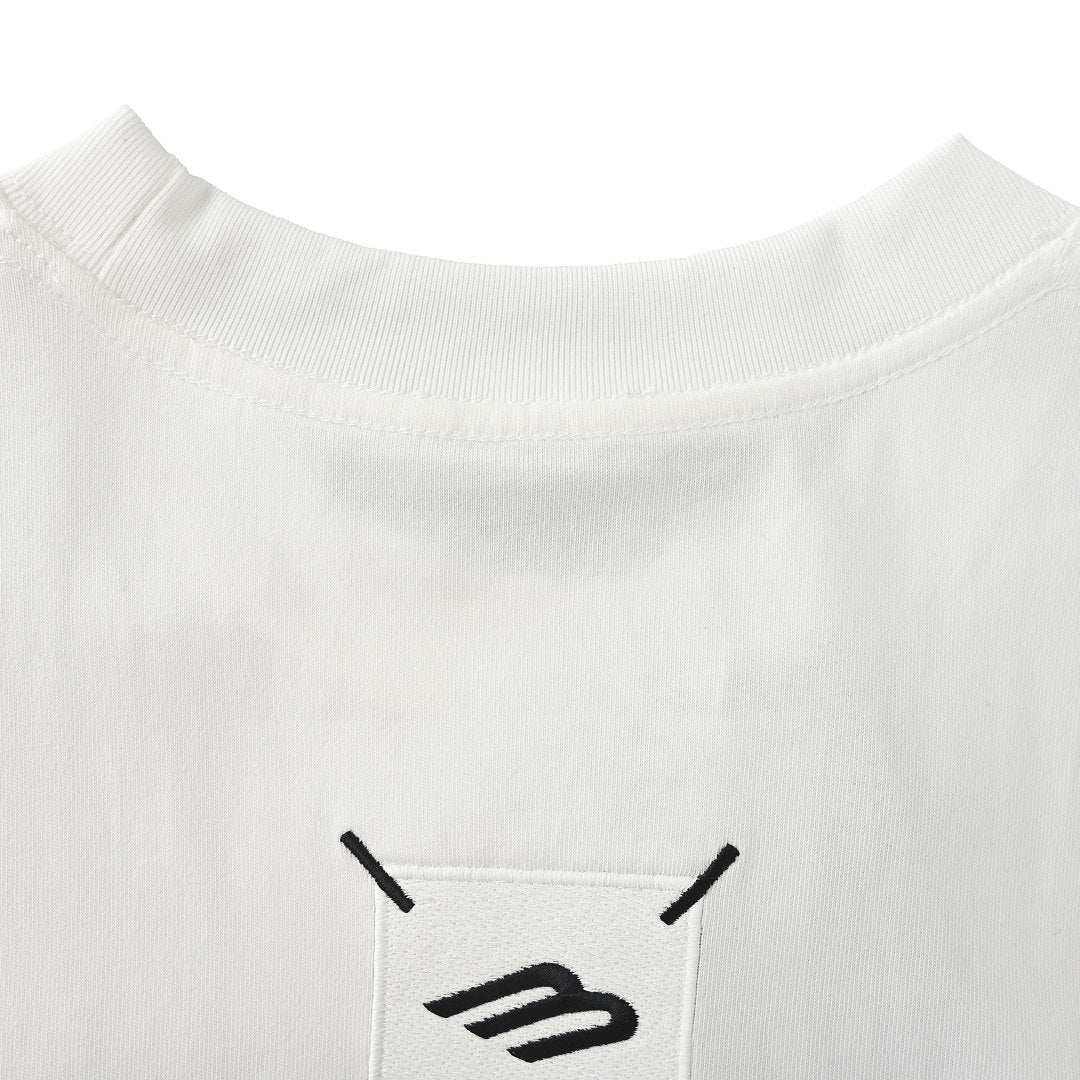 Balenciaga B Badge Patch Oversized T-Shirt – White