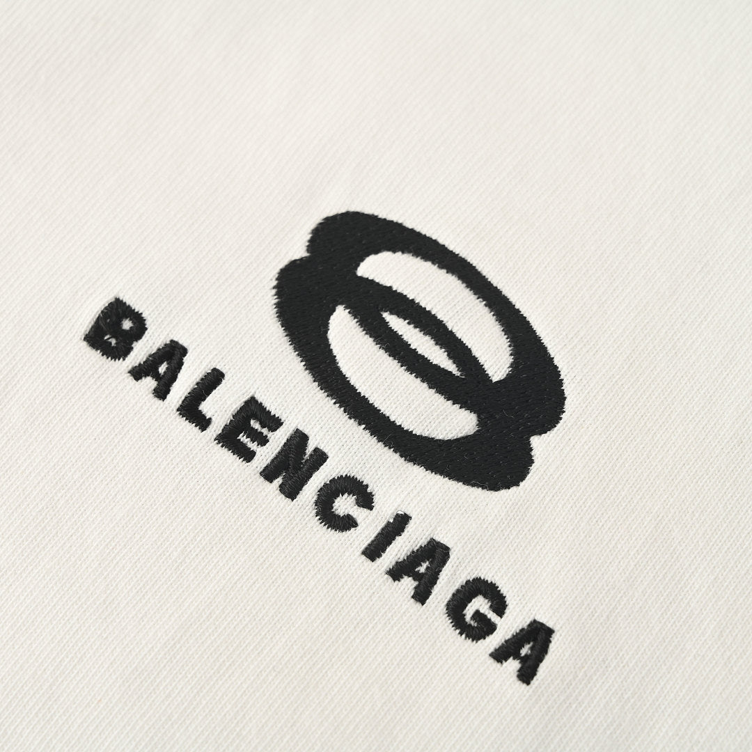 Balenciaga x Adidas Three-Stripe Oversized T-Shirt – White