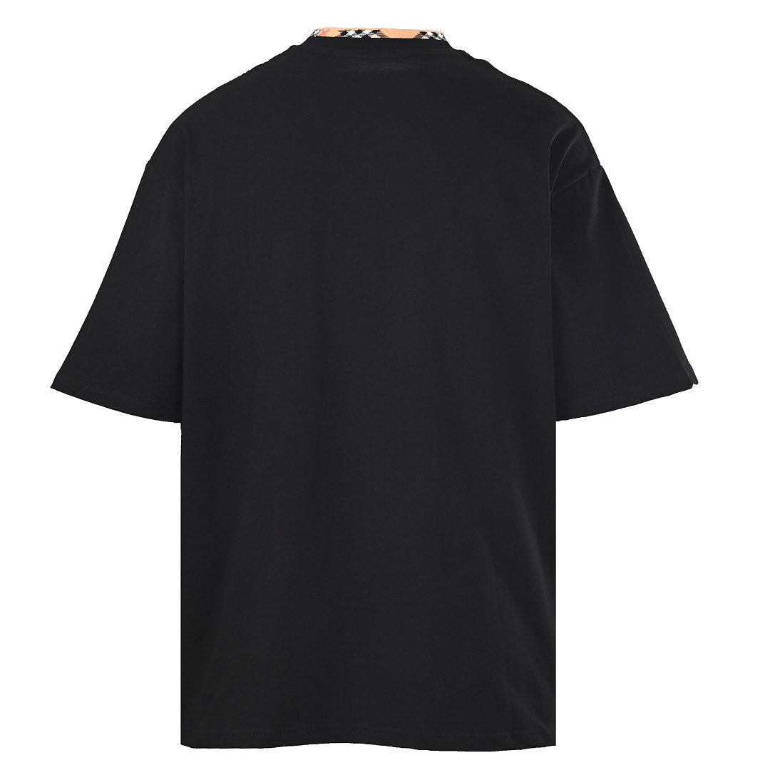 Burberry Check-Trim Neckline & Chest Pocket T-Shirt