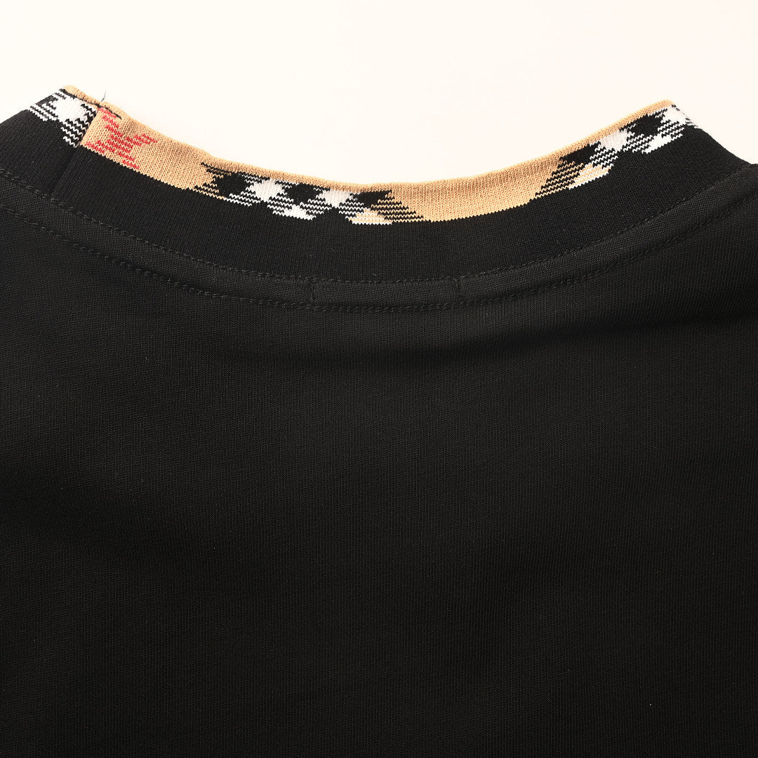 Burberry Check-Trim Neckline & Chest Pocket T-Shirt