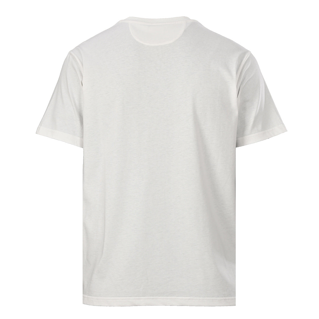 Fendi Roma Floral Embroidered Logo T-Shirt — White