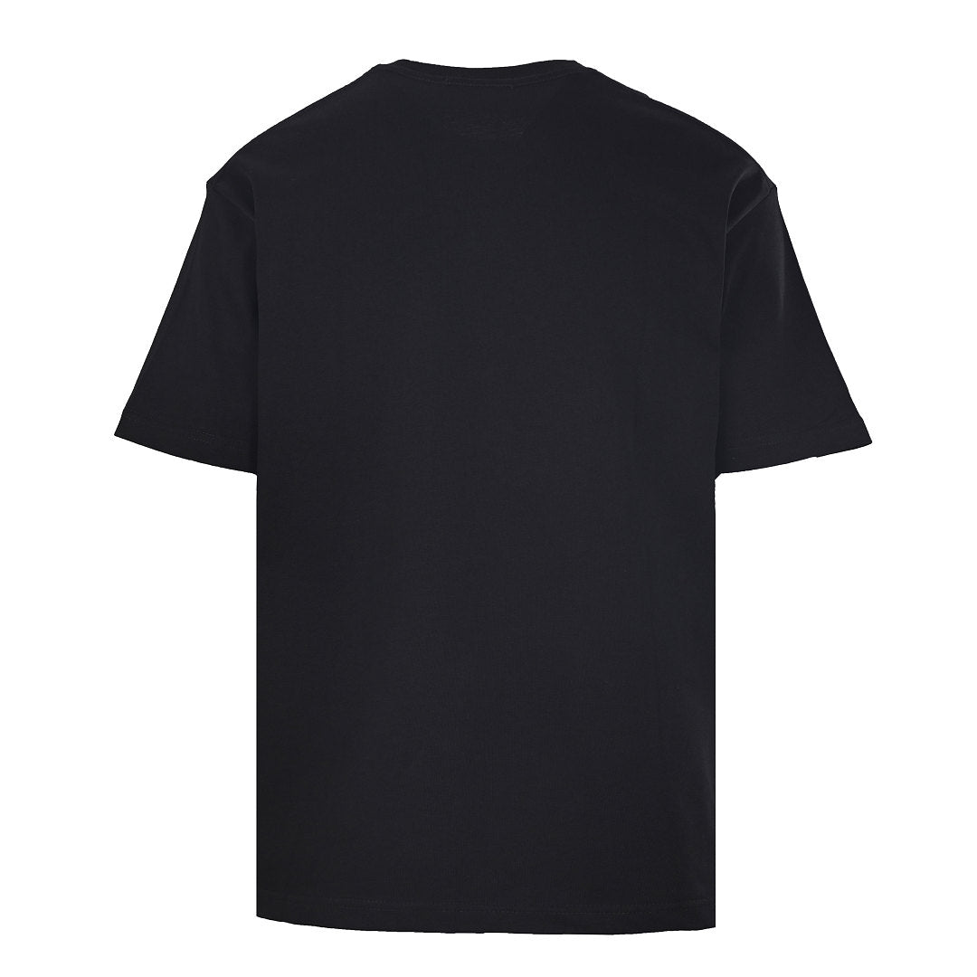 PRADA T-shirt with small figure graphic at the neckline