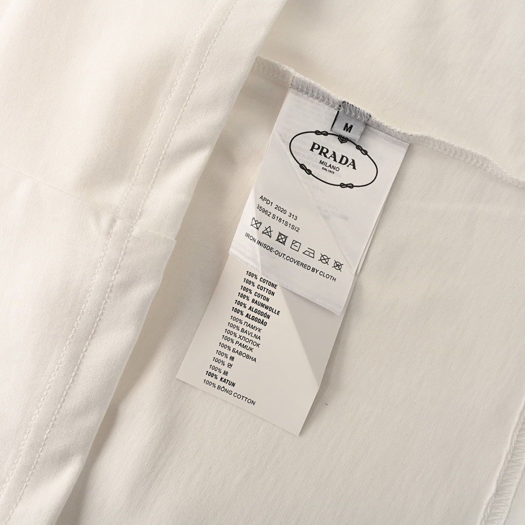 Prada Printed Pocket T-Shirt with Triangle Logo