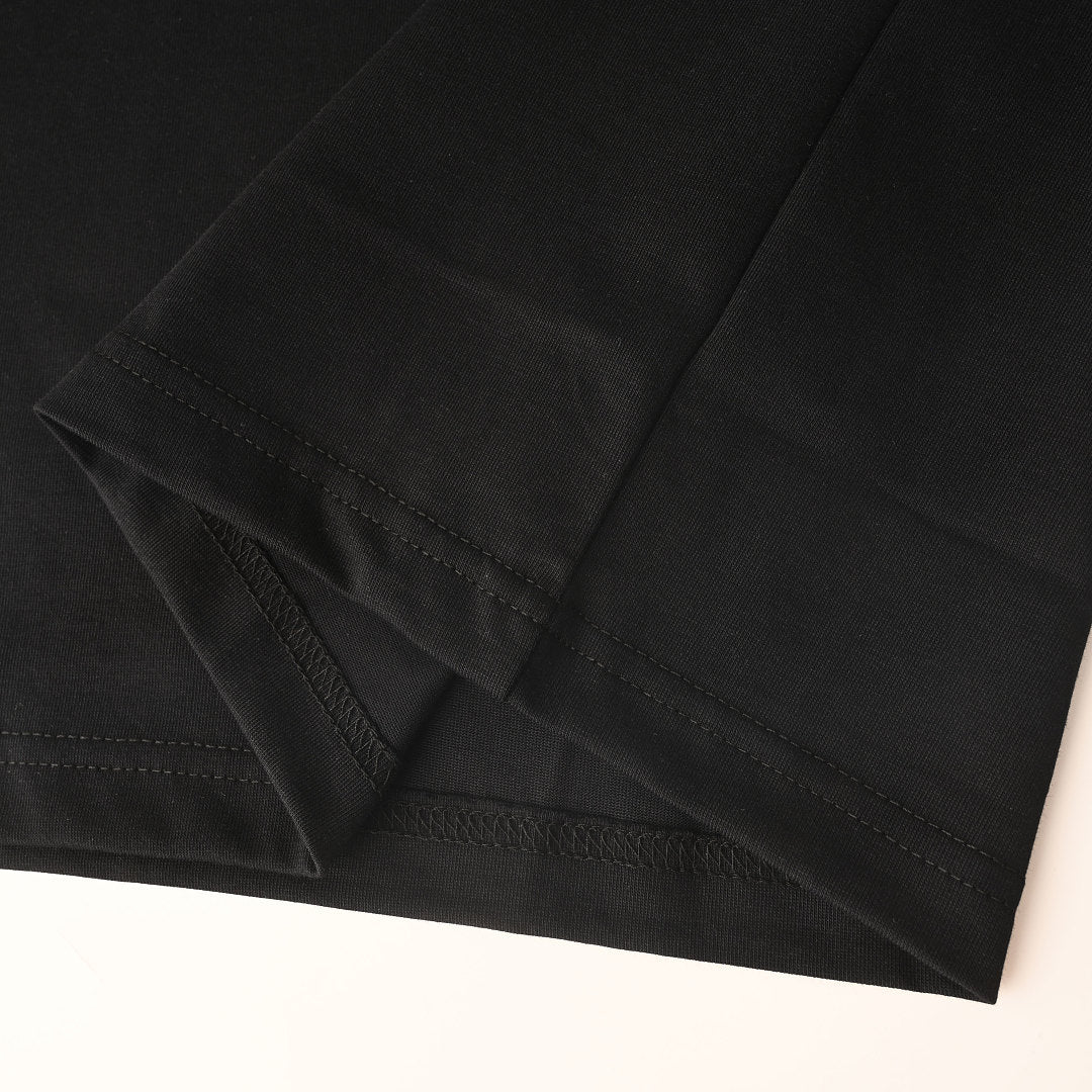 Fendi Roma Floral Embroidered Logo T-Shirt — Black