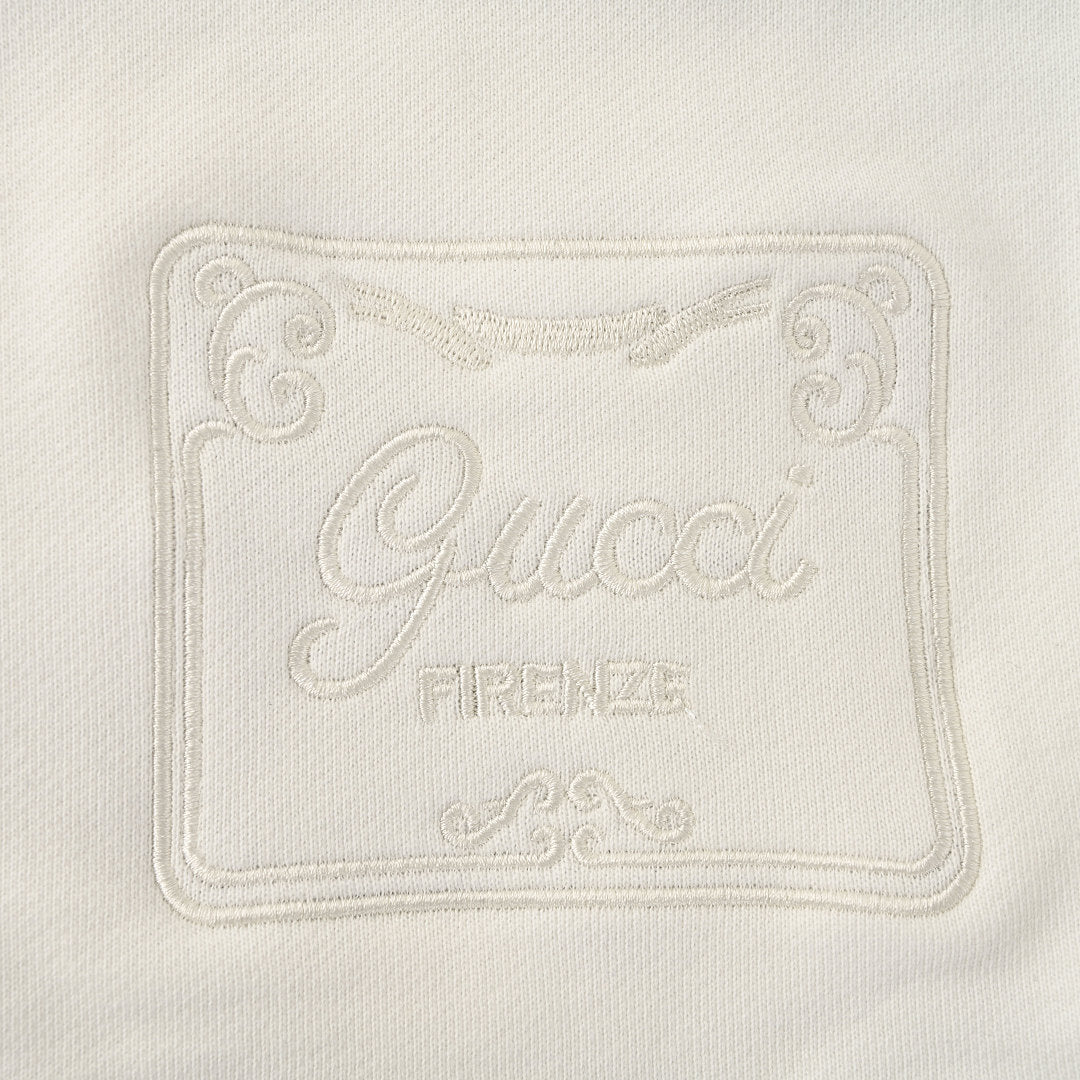 Gucci Script Logo Patch Cotton Sweat Shorts – Off-White