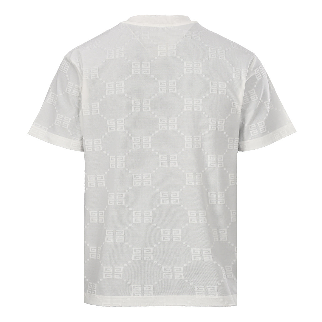 Givenchy All-Over 4G Monogram Tonal Oversized T-Shirt – Light Grey