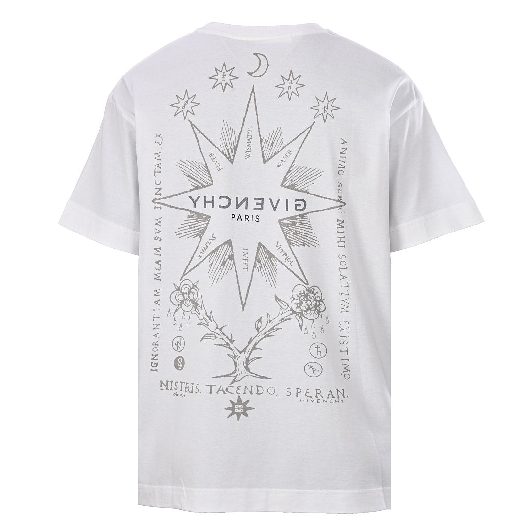 Givenchy Paris Star & Moon Logo Oversized T-Shirt – White