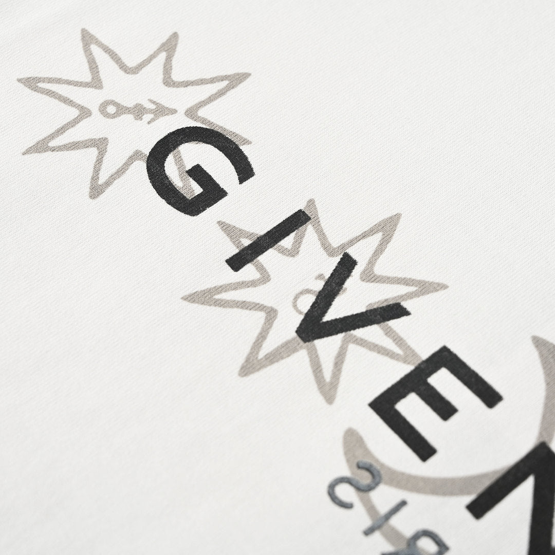 Givenchy Paris Star & Moon Logo Oversized T-Shirt – White