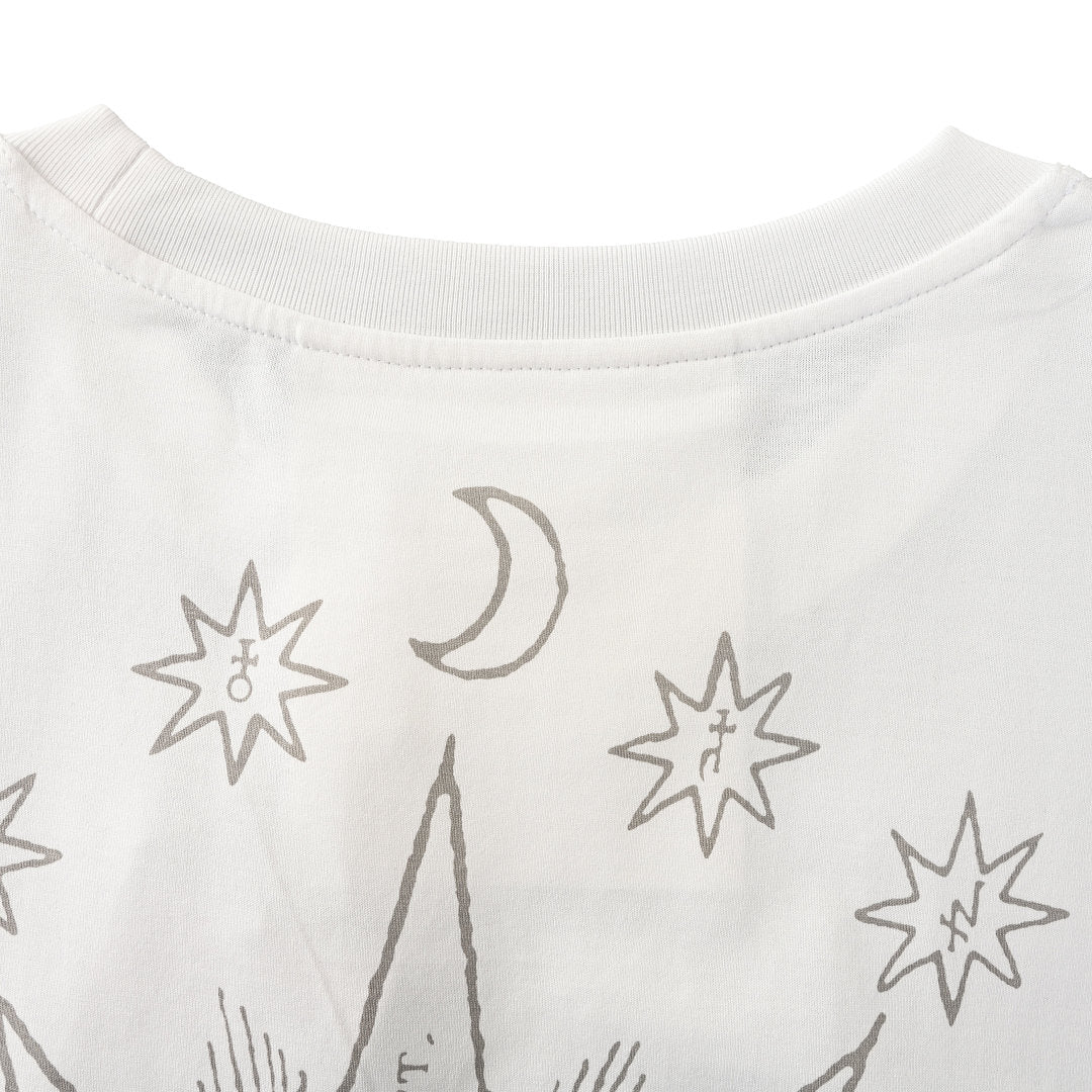 Givenchy Paris Star & Moon Logo Oversized T-Shirt – White