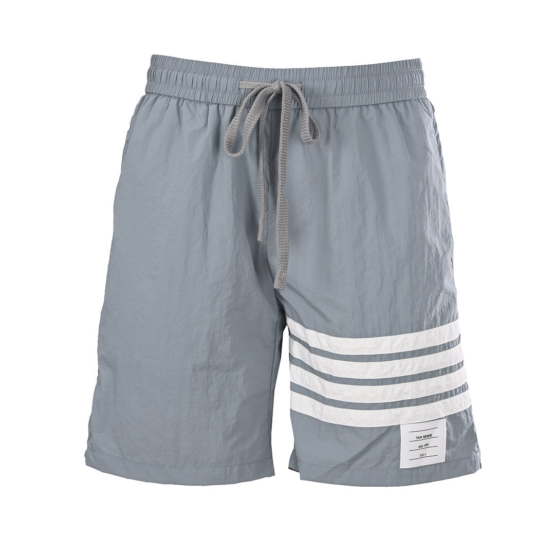 Thom Browne 4-Bar Ripstop Nylon Sport Shorts – Medium Grey