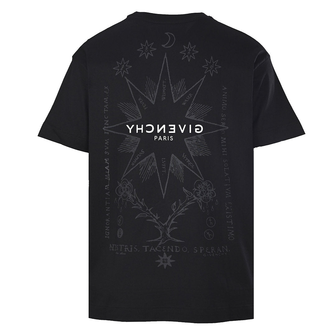 Givenchy Paris Star & Moon Celestial Oversized T-Shirt – Black