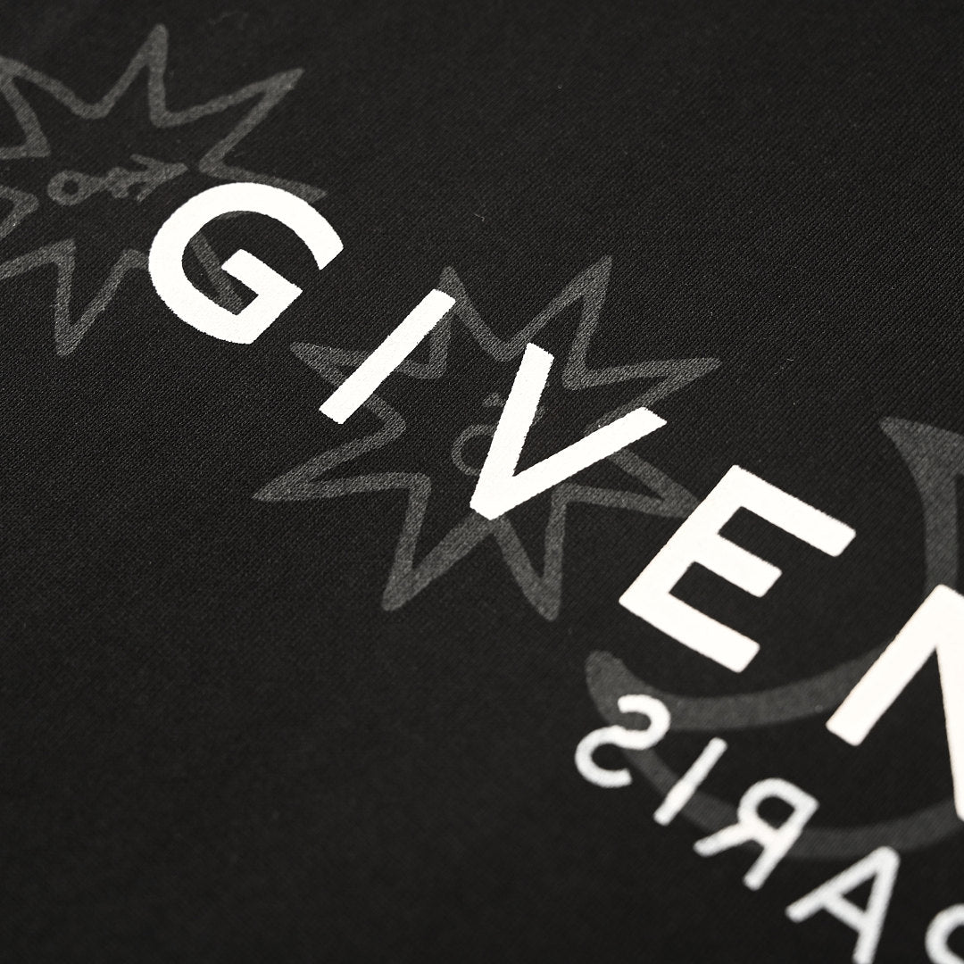 Givenchy Paris Star & Moon Celestial Oversized T-Shirt – Black