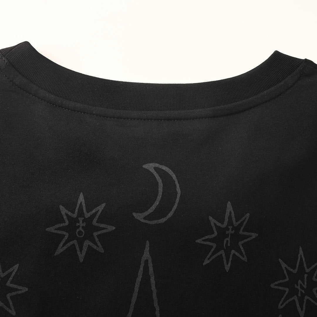 Givenchy Paris Star & Moon Celestial Oversized T-Shirt – Black