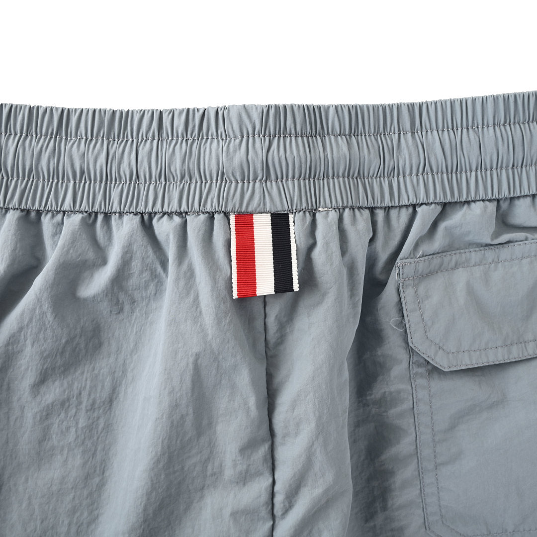 Thom Browne 4-Bar Ripstop Nylon Sport Shorts – Medium Grey