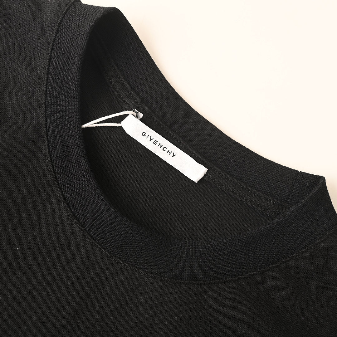 Givenchy Paris Double Logo Glitch Oversized T-Shirt – Black