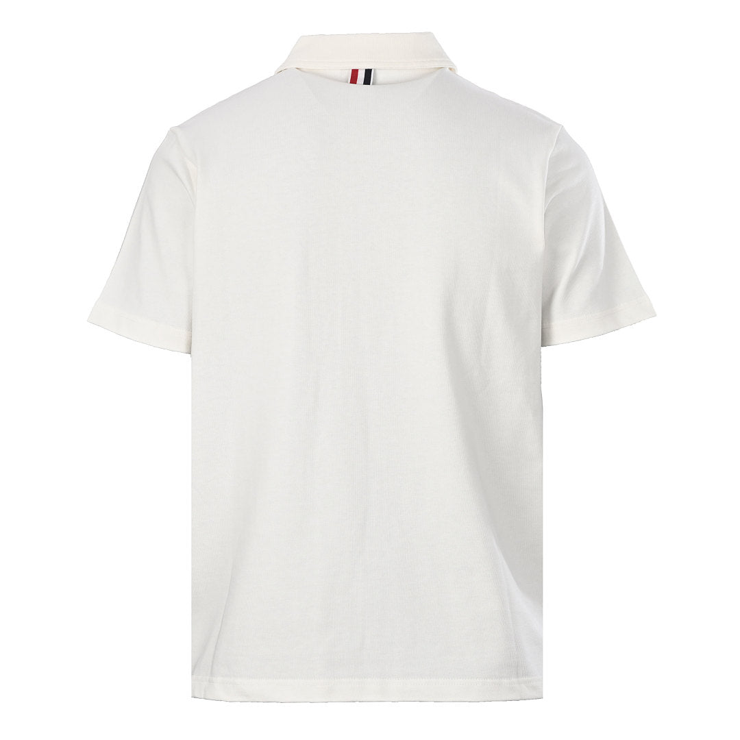 Thom Browne RWB Pocket Trim Polo Shirt – White