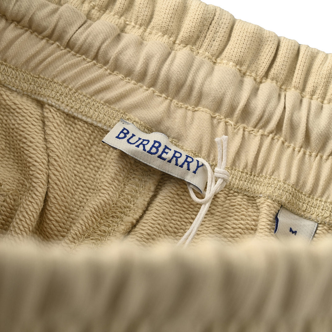 Burberry Shorts with Check and Equestrian Knight Patch on Back Pocket