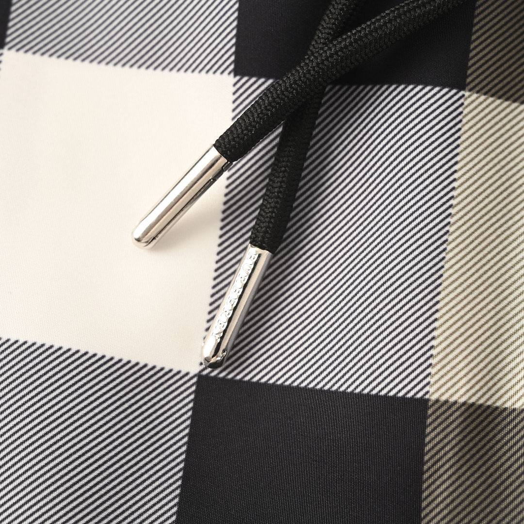 Burberry Check Drawstring Mesh-Lined Beach Shorts