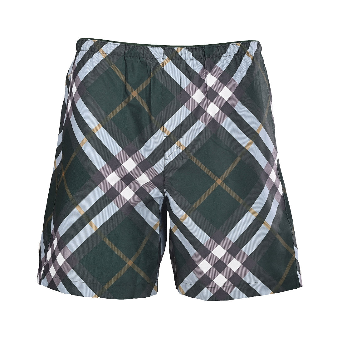 Burberry Twill Check Mesh-Lined Swim Shorts
