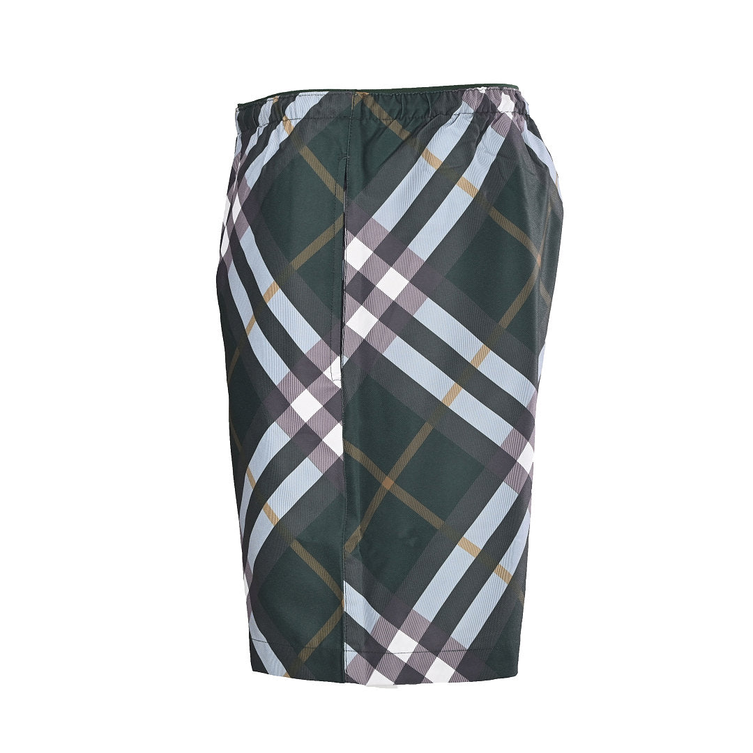 Burberry Twill Check Mesh-Lined Swim Shorts