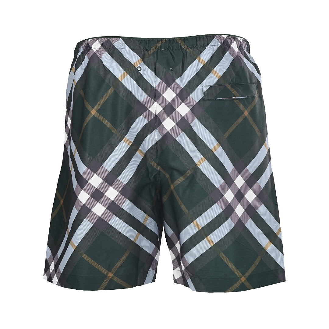 Burberry Twill Check Mesh-Lined Swim Shorts