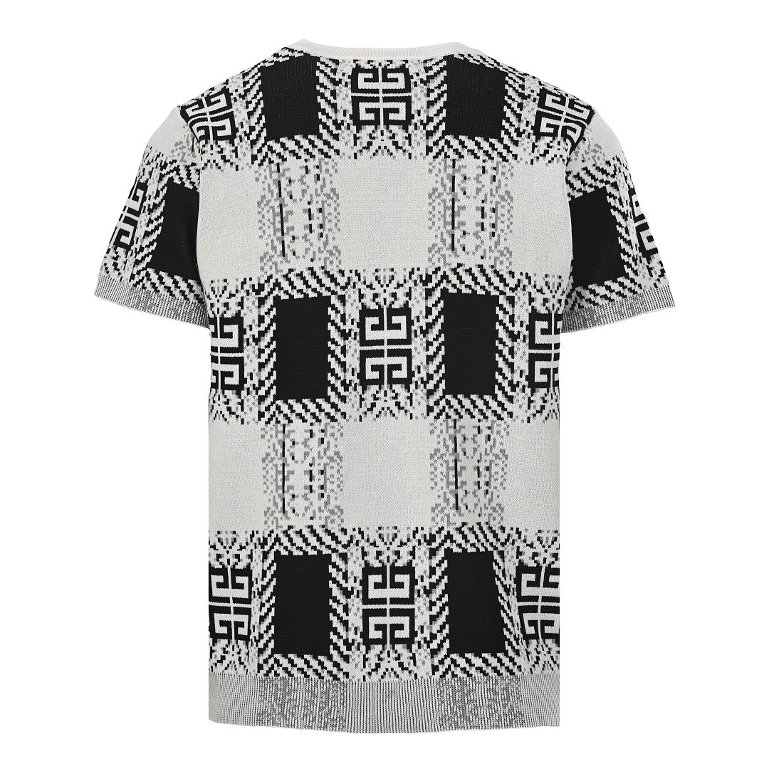 Givenchy 4G Monogram Jacquard Knit T-Shirt – Black & White