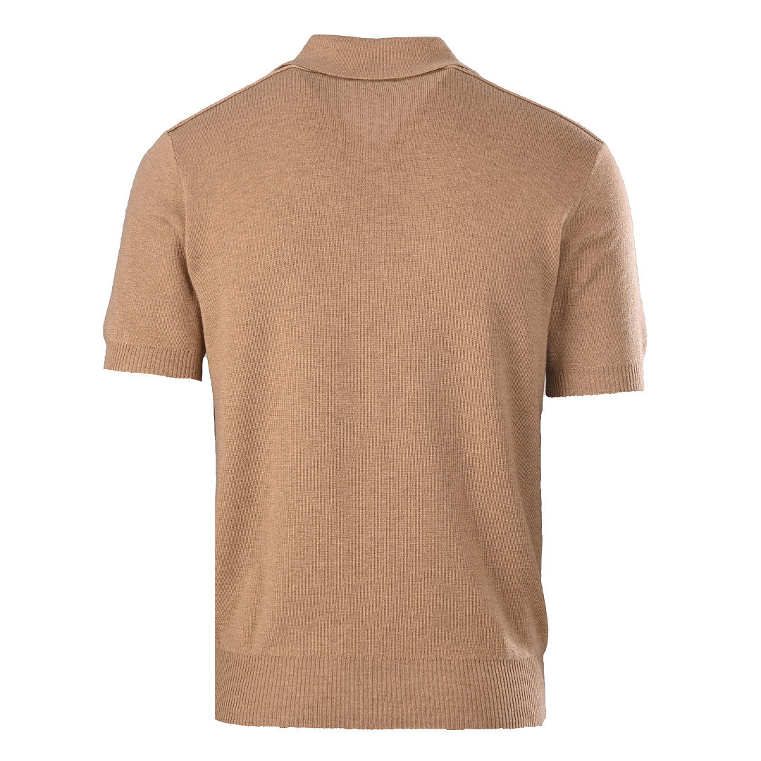 Burberry Men's Short-Sleeve Wool Polo Shirt with Four-Color Placket Detail