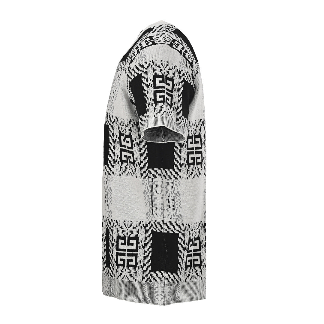 Givenchy 4G Monogram Jacquard Knit T-Shirt – Black & White